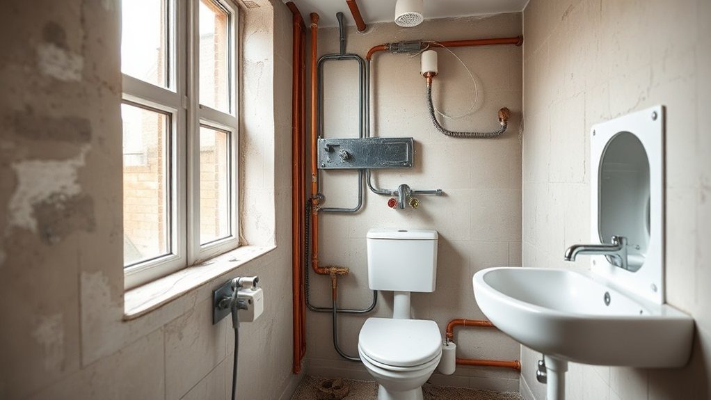 Bathroom Plumbing and Electrics in Brompton